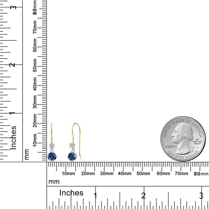 Earrings in 14K Two Tone Gold