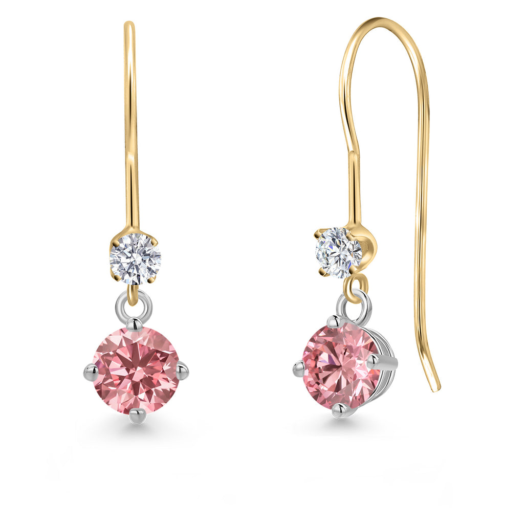 Earrings in 14K Two Tone Gold