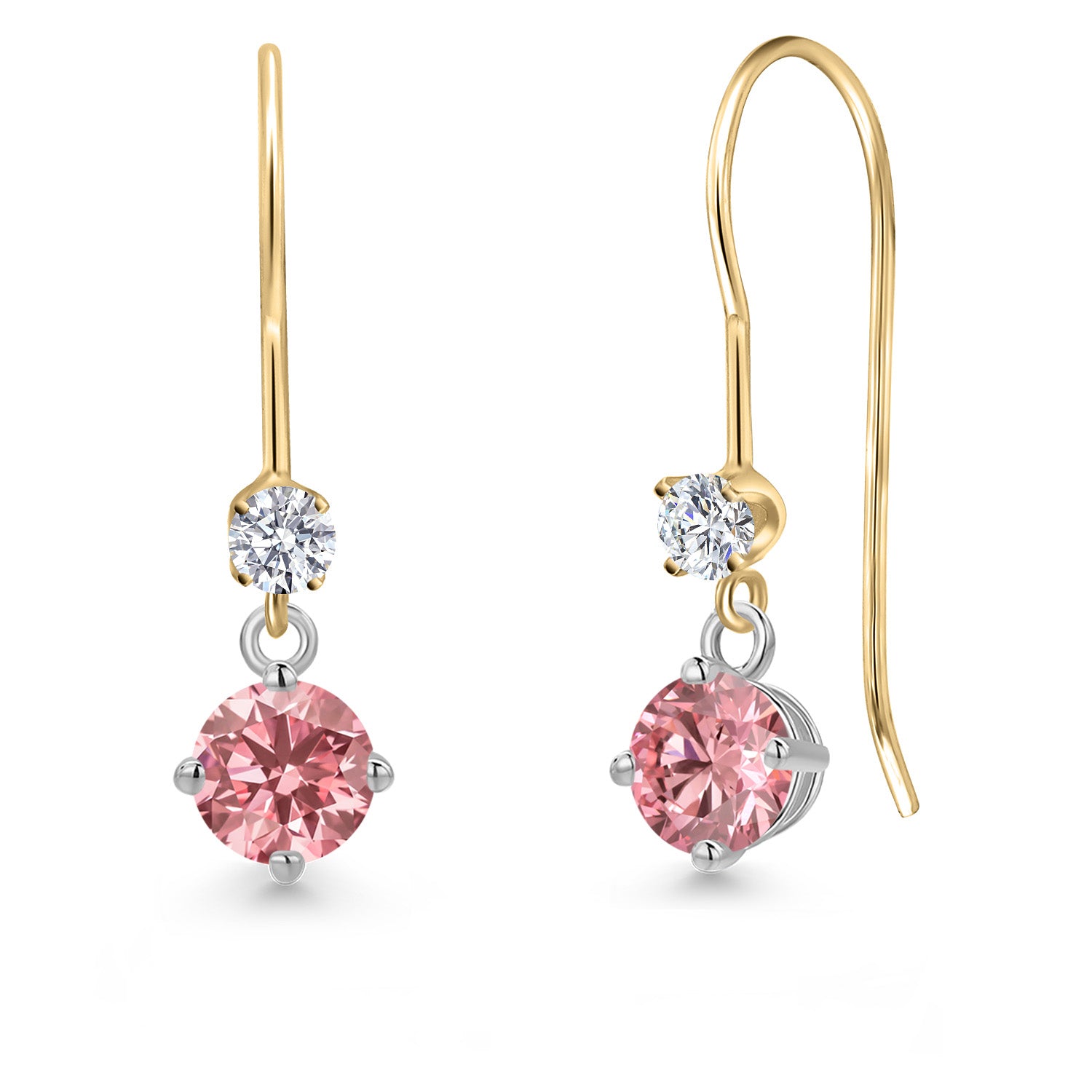 Earrings in 14K Two Tone Gold