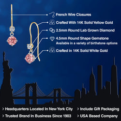 Earrings in 14K Two Tone Gold