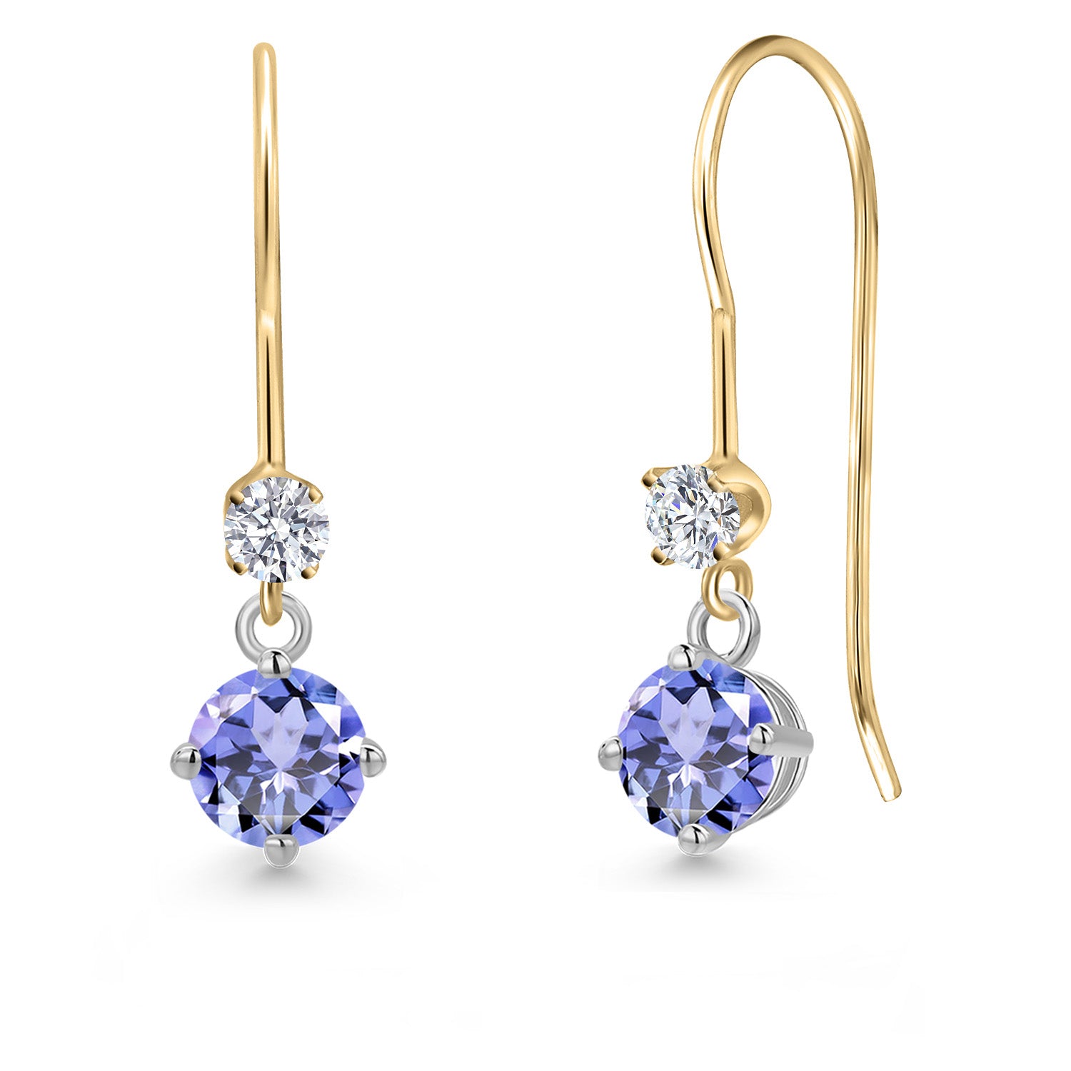 Earrings in 14K Two Tone Gold
