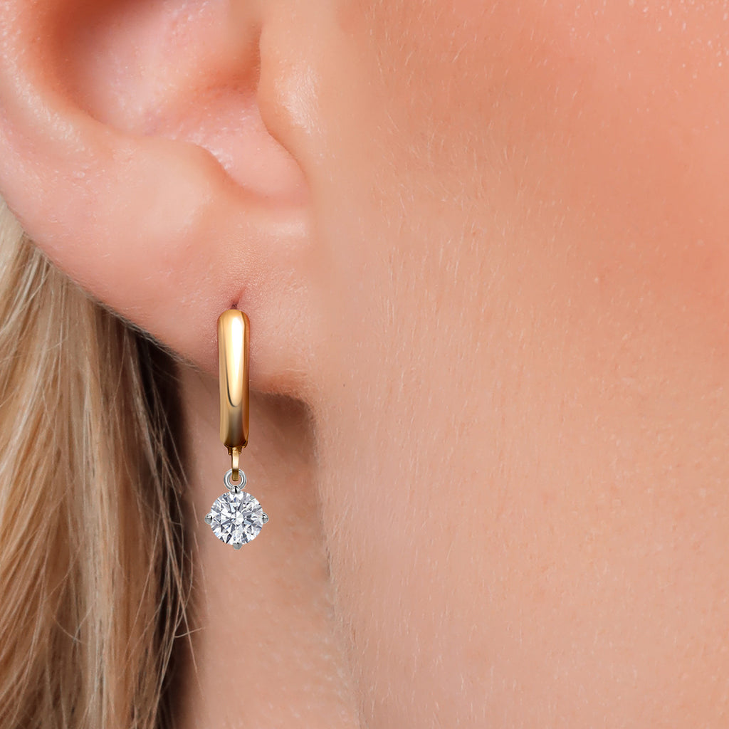 D-E-F_Earrings in 14K Two Tone Gold