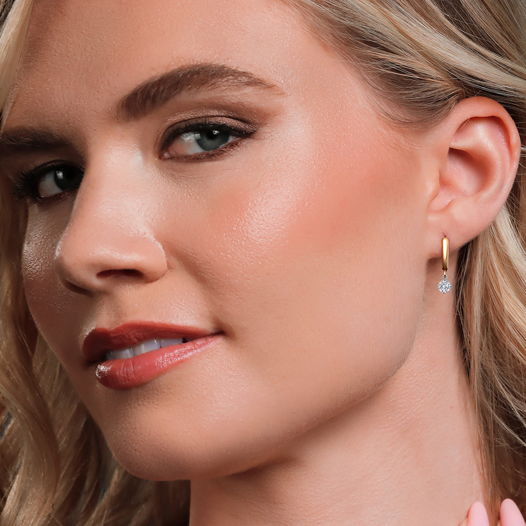 D-E-F_Earrings in 14K Two Tone Gold