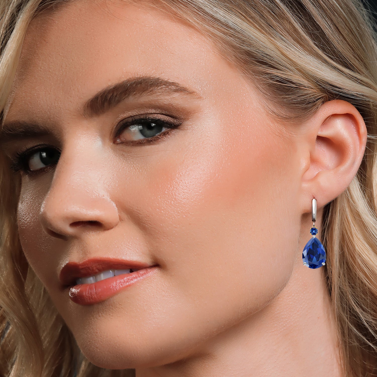 Earrings in 925 Sterling Silver and 10K Yellow Gold