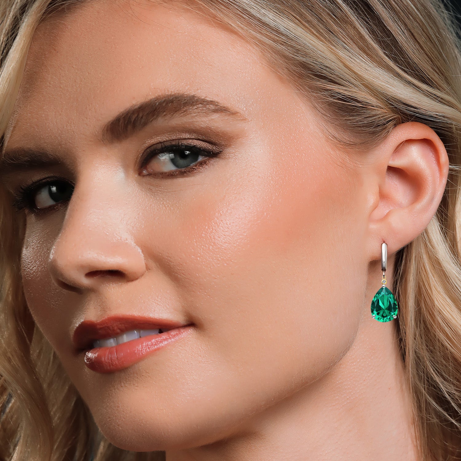 Earrings in 925 Sterling Silver and 10K Yellow Gold