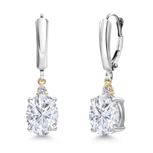 Earrings in 925 Sterling Silver and 10K Yellow Gold