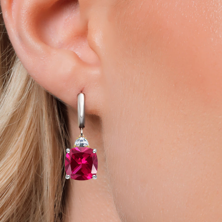 Earrings in 925 Sterling Silver and 10K Yellow Gold
