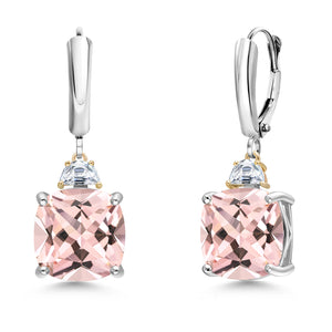 Earrings in 925 Sterling Silver and 10K Yellow Gold