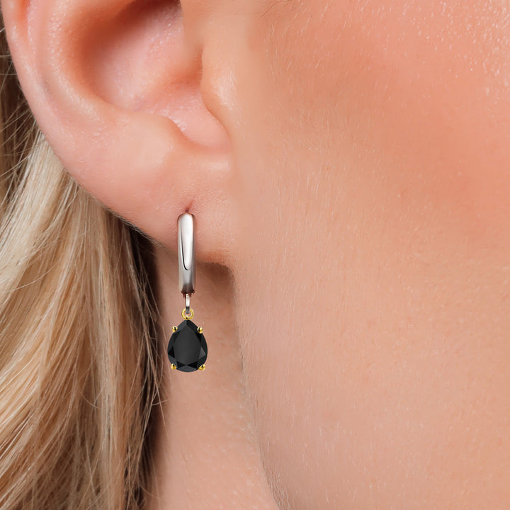 Earrings in 925 Sterling Silver and 10K Yellow Gold