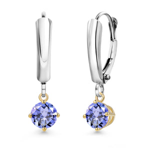 Earrings in 925 Sterling Silver and 10K Yellow Gold