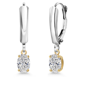Earrings in 925 Sterling Silver and 10K Yellow Gold