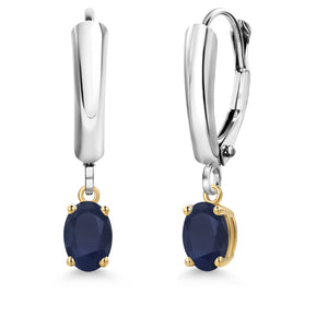 Earrings in 925 Sterling Silver and 10K Yellow Gold