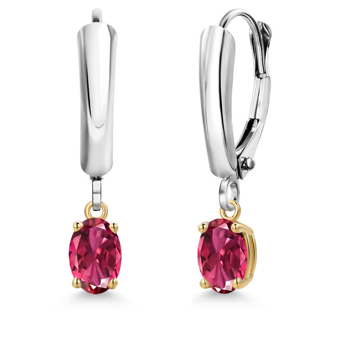 Earrings in 925 Sterling Silver and 10K Yellow Gold