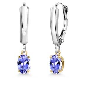 Earrings in 925 Sterling Silver and 10K Yellow Gold