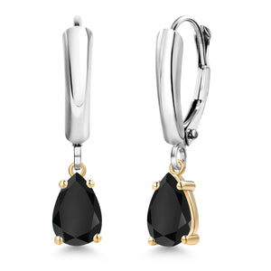 Earrings in 925 Sterling Silver and 10K Yellow Gold