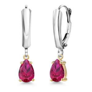 Earrings in 925 Sterling Silver and 10K Yellow Gold