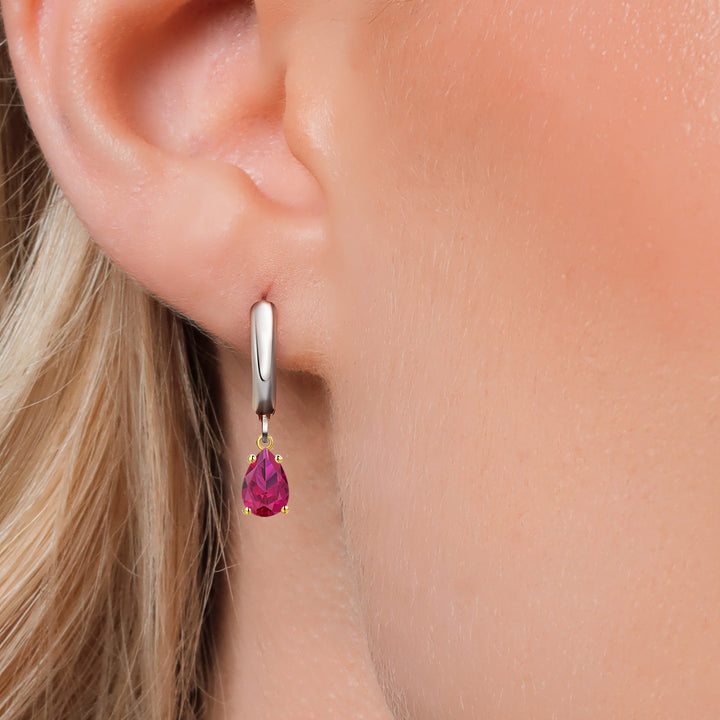 Earrings in 925 Sterling Silver and 10K Yellow Gold