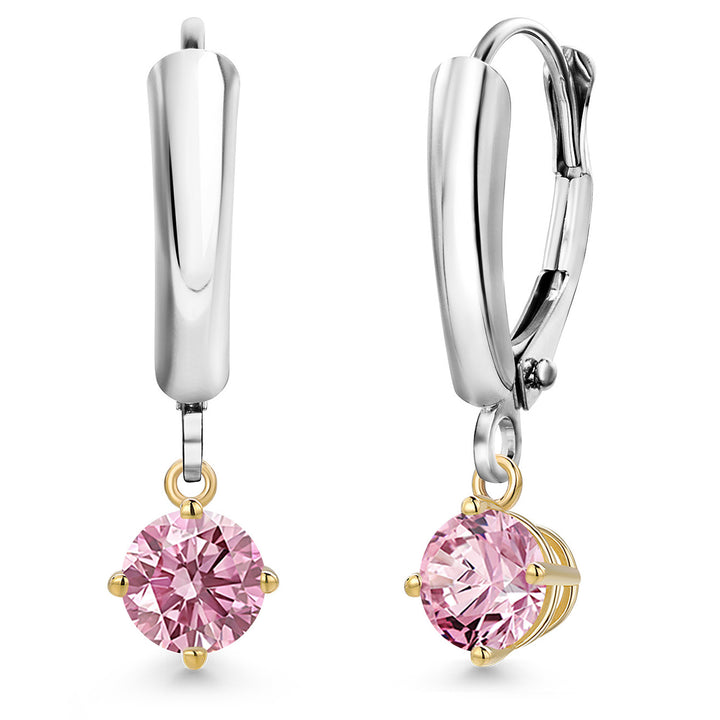 Earrings in 925 Sterling Silver and 10K Yellow Gold