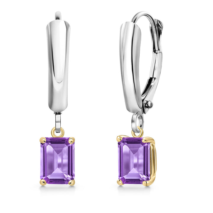 Earrings in 925 Sterling Silver and 10K Yellow Gold