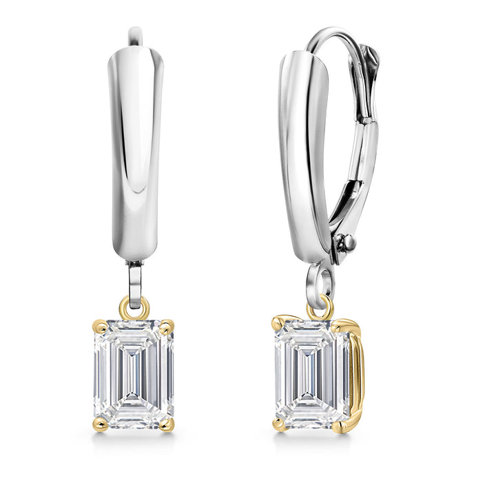 Earrings in 925 Sterling Silver and 10K Yellow Gold