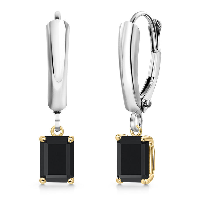 Earrings in 925 Sterling Silver and 10K Yellow Gold