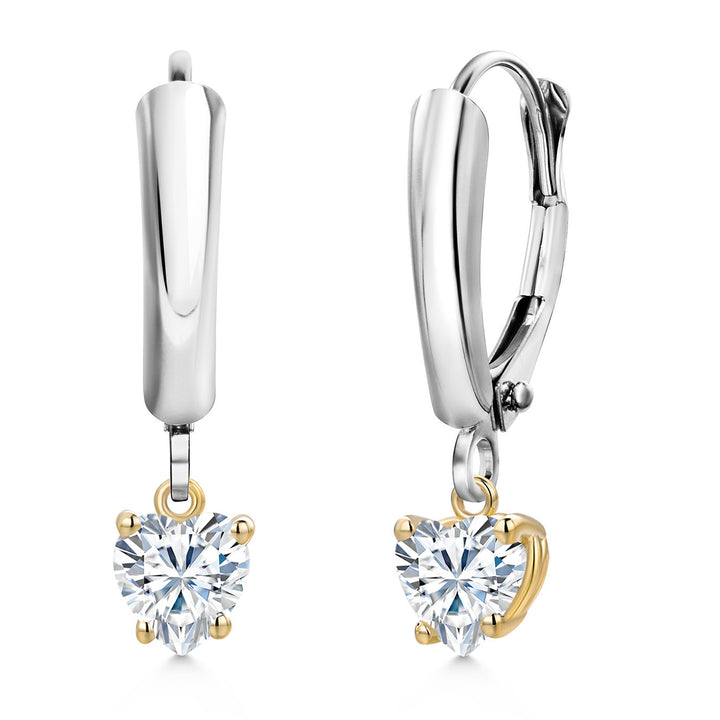 Earrings in 925 Sterling Silver and 10K Yellow Gold
