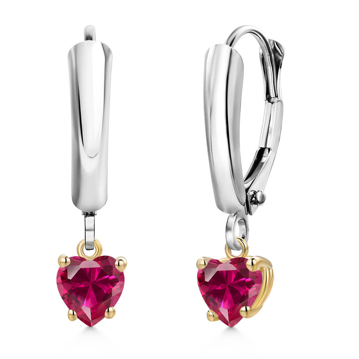Earrings in 925 Sterling Silver and 10K Yellow Gold