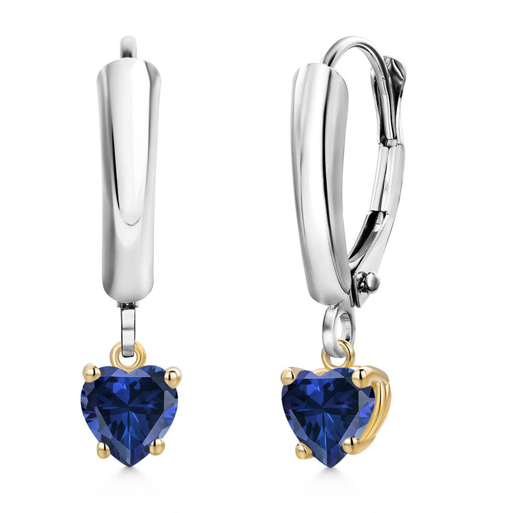 Earrings in 925 Sterling Silver and 10K Yellow Gold