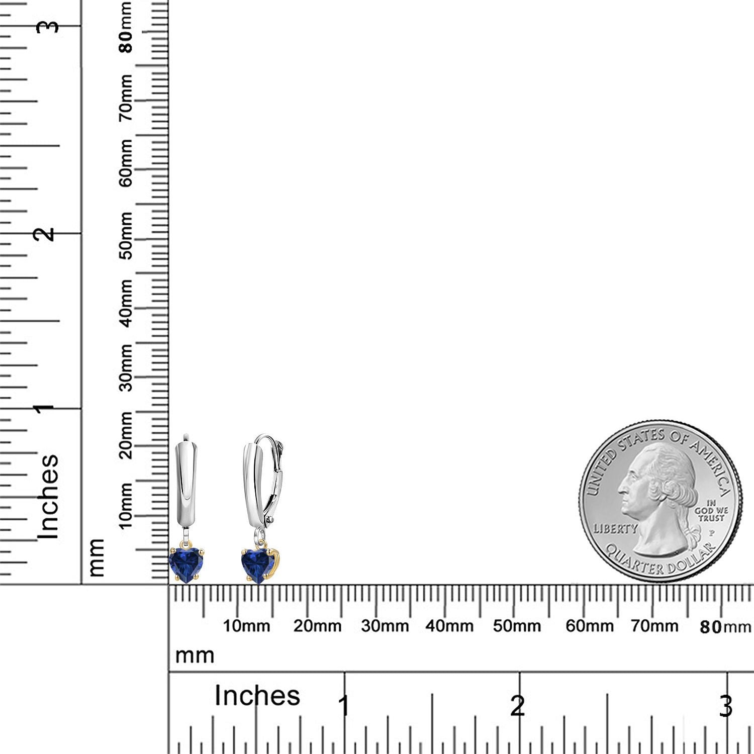Earrings in 925 Sterling Silver and 10K Yellow Gold