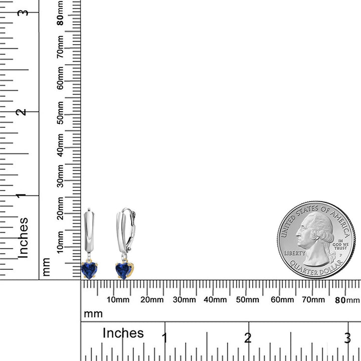 Earrings in 925 Sterling Silver and 10K Yellow Gold