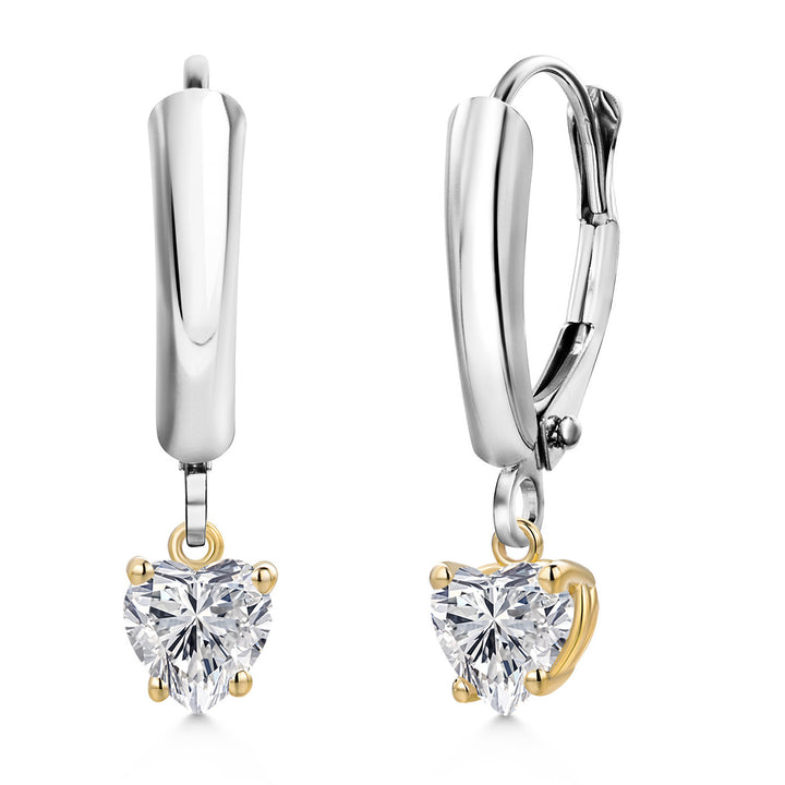 Earrings in 925 Sterling Silver and 10K Yellow Gold