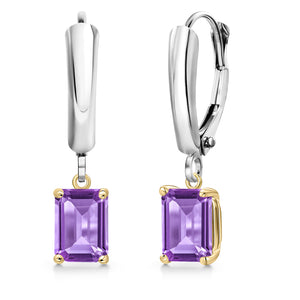 Earrings in 925 Sterling Silver and 10K Yellow Gold