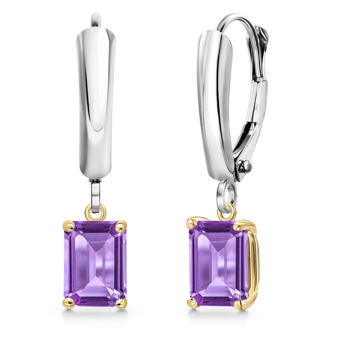 Earrings in 925 Sterling Silver and 10K Yellow Gold