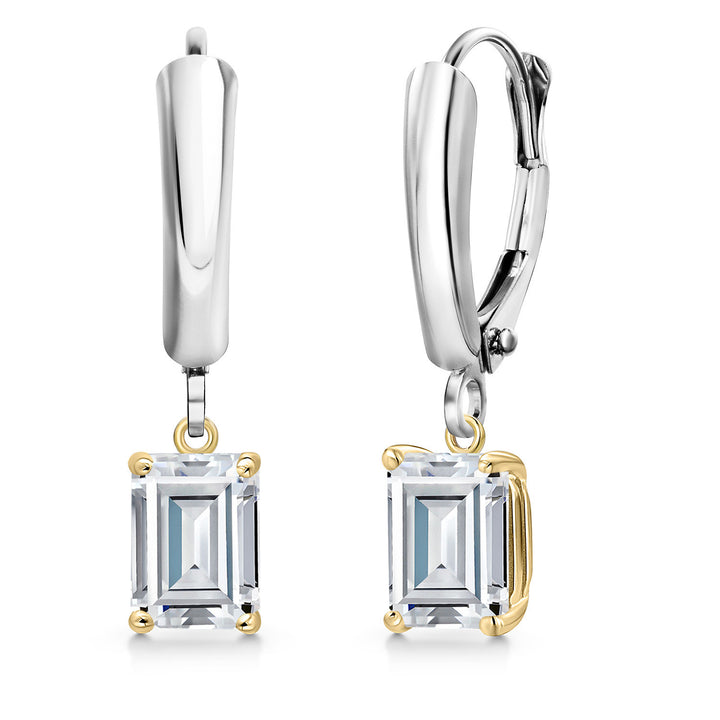 Earrings in 925 Sterling Silver and 10K Yellow Gold