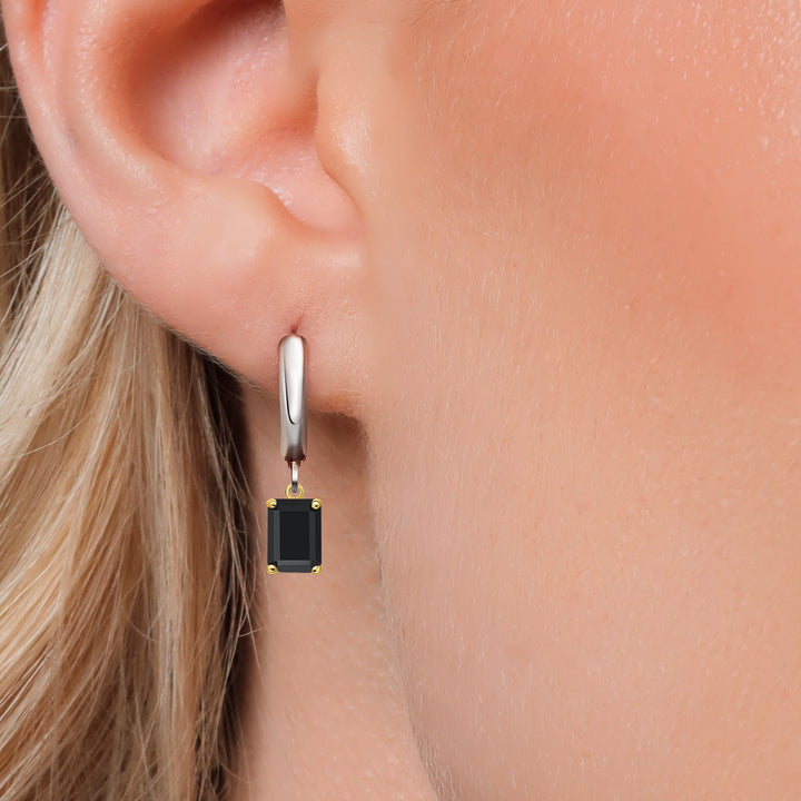 Earrings in 925 Sterling Silver and 10K Yellow Gold