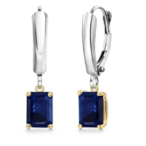 Earrings in 925 Sterling Silver and 10K Yellow Gold