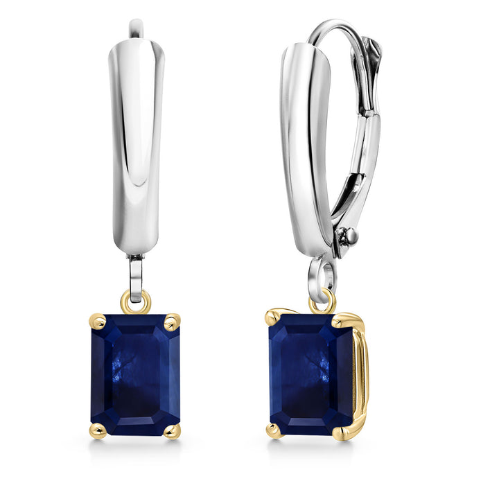 Earrings in 925 Sterling Silver and 10K Yellow Gold