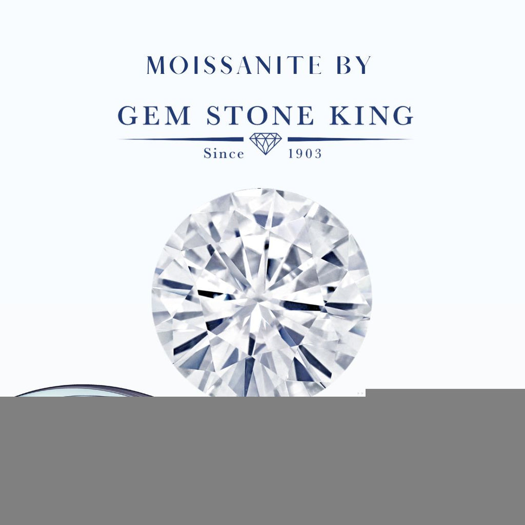 White Moissanite - April_Ring in 10K White Gold