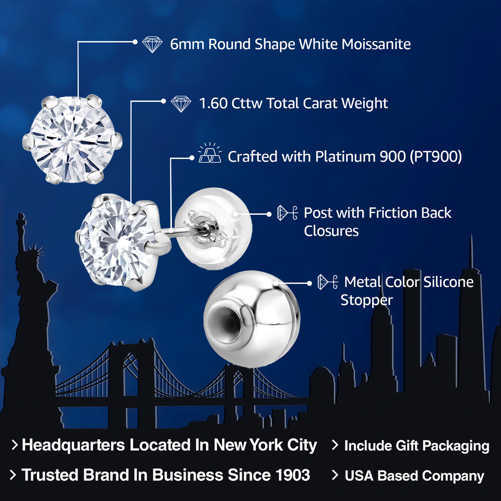 Earrings in Platinum