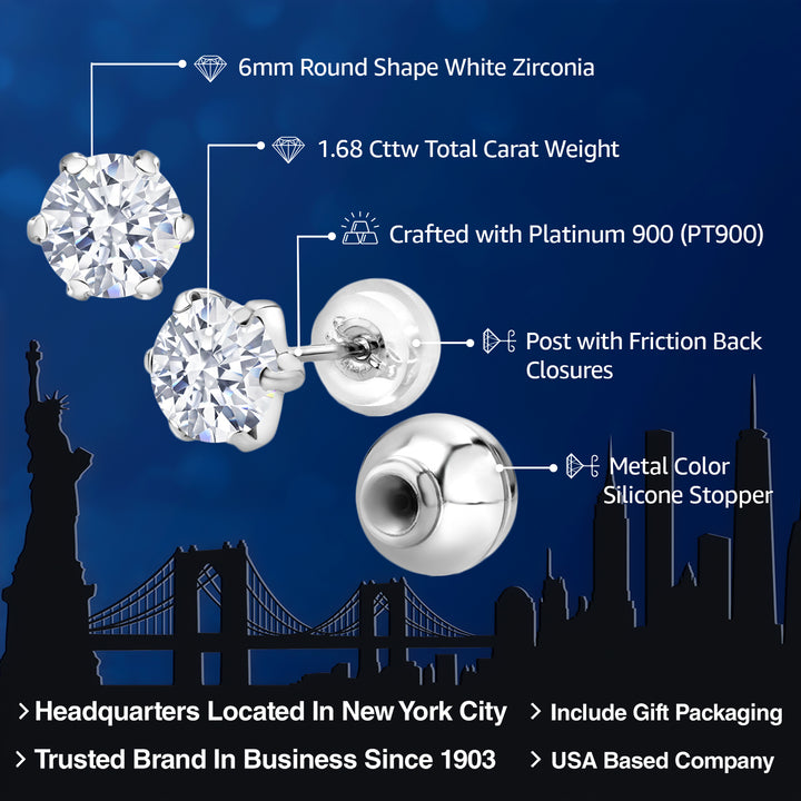 Earrings in Platinum