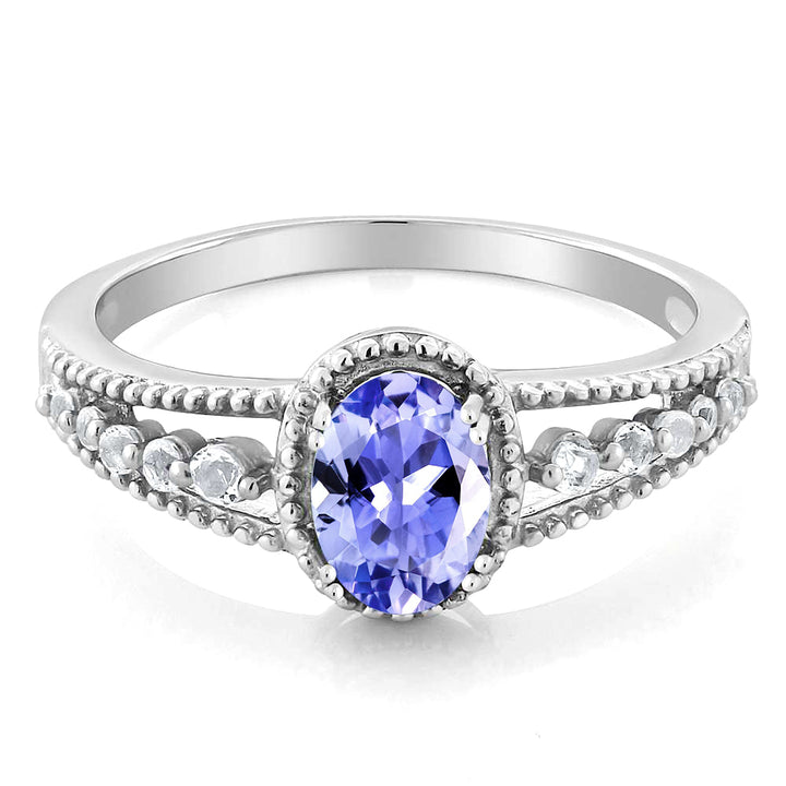 Tanzanite_8_Ring in 925 Sterling Silver