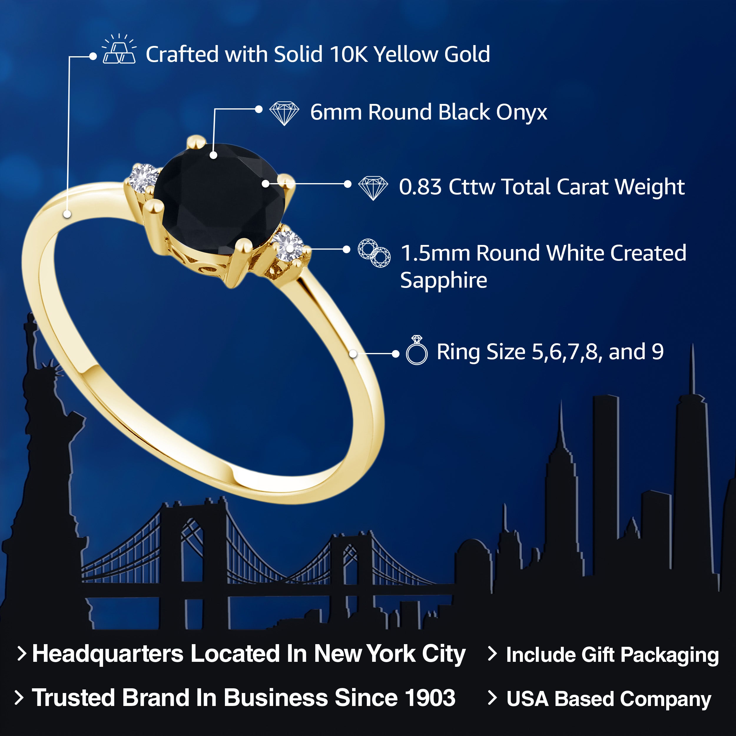 Ring in 10K Yellow Gold