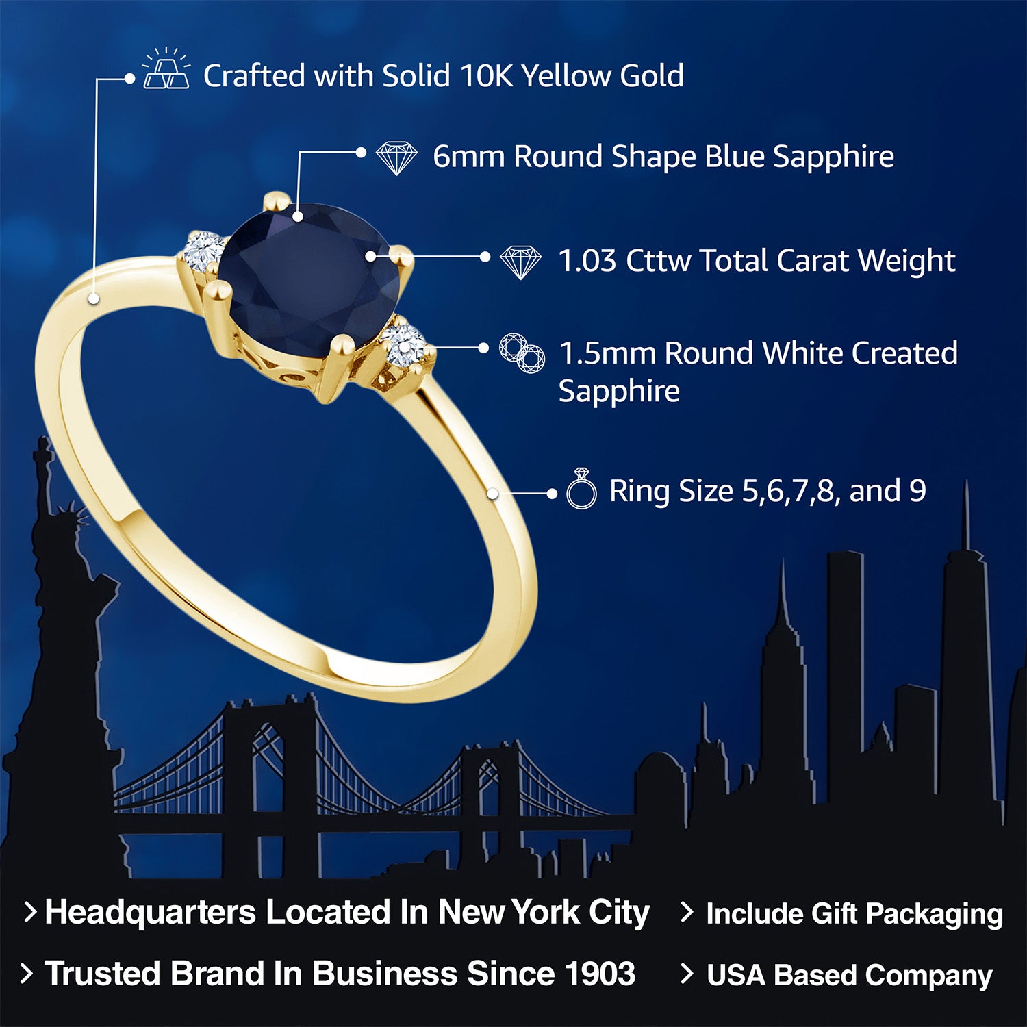 Ring in 10K Yellow Gold