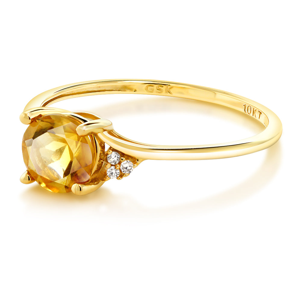 Citrine - November_7_Ring in 10K Yellow Gold