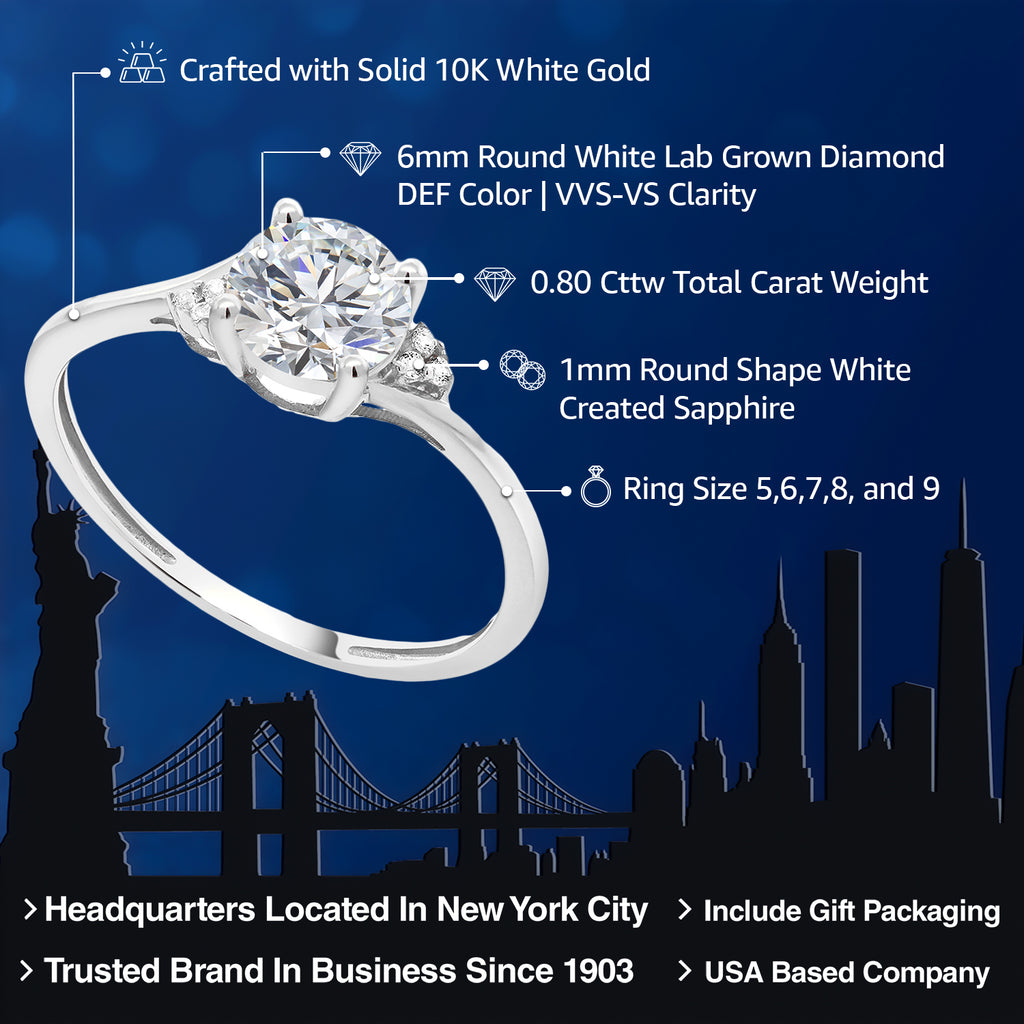 Ring in 10K White Gold
