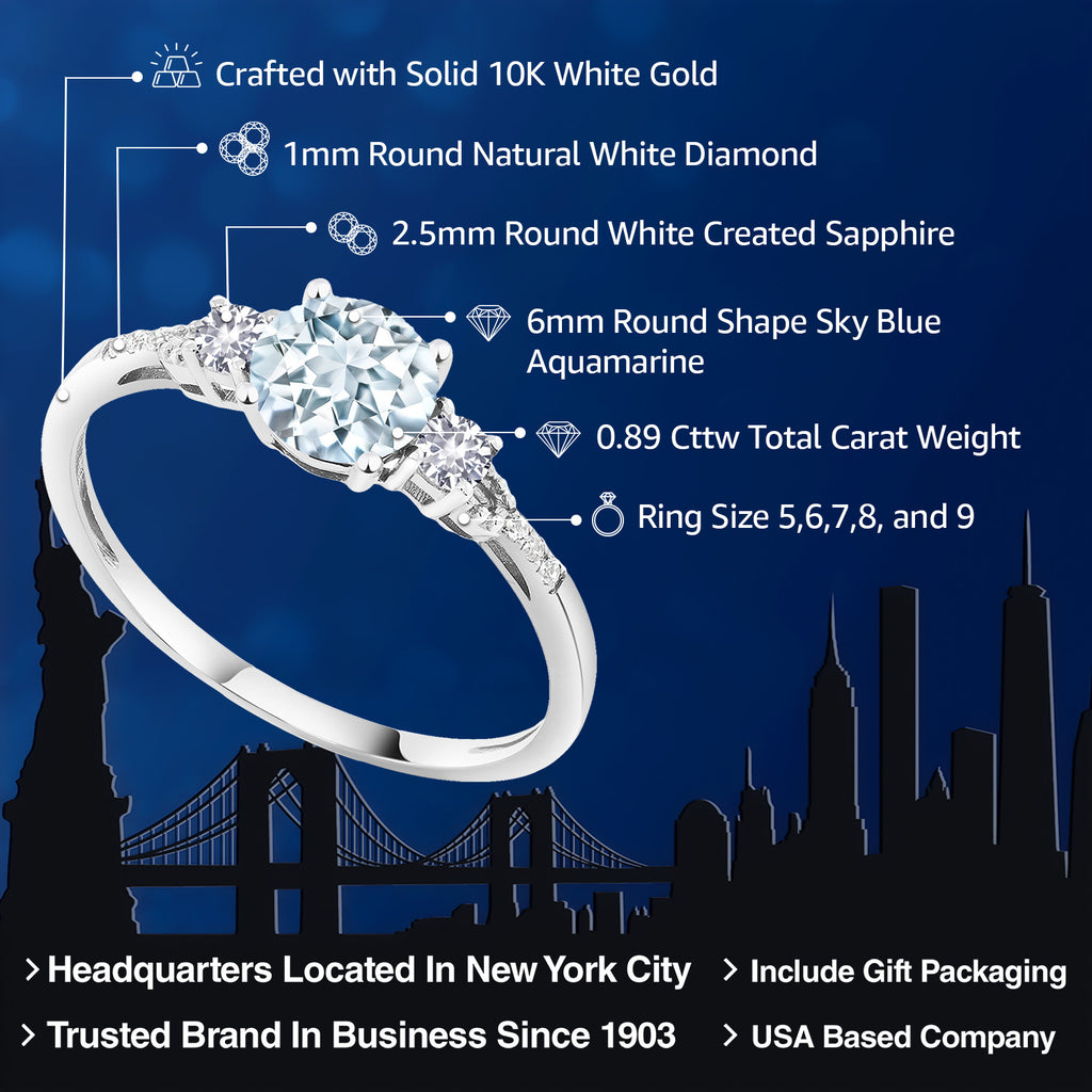 Ring in 10K White Gold