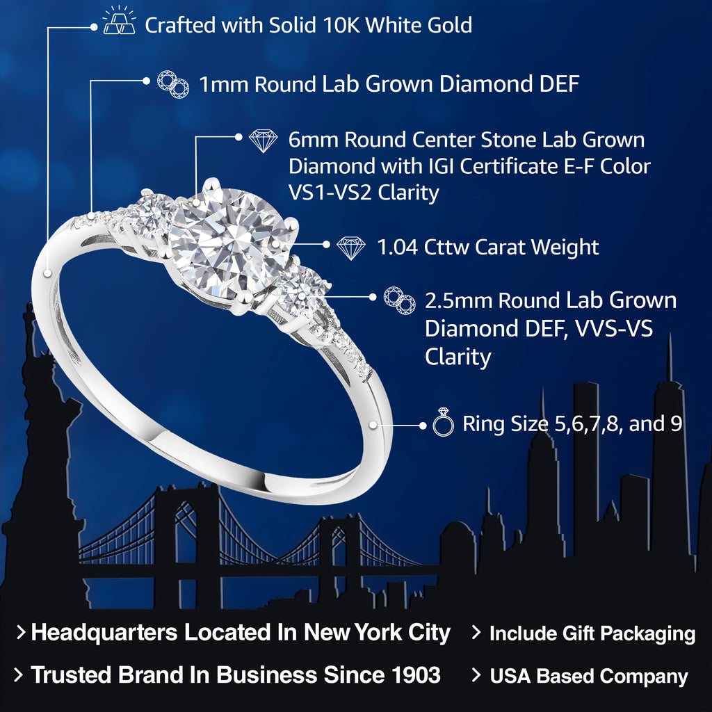 Ring in 10K White Gold