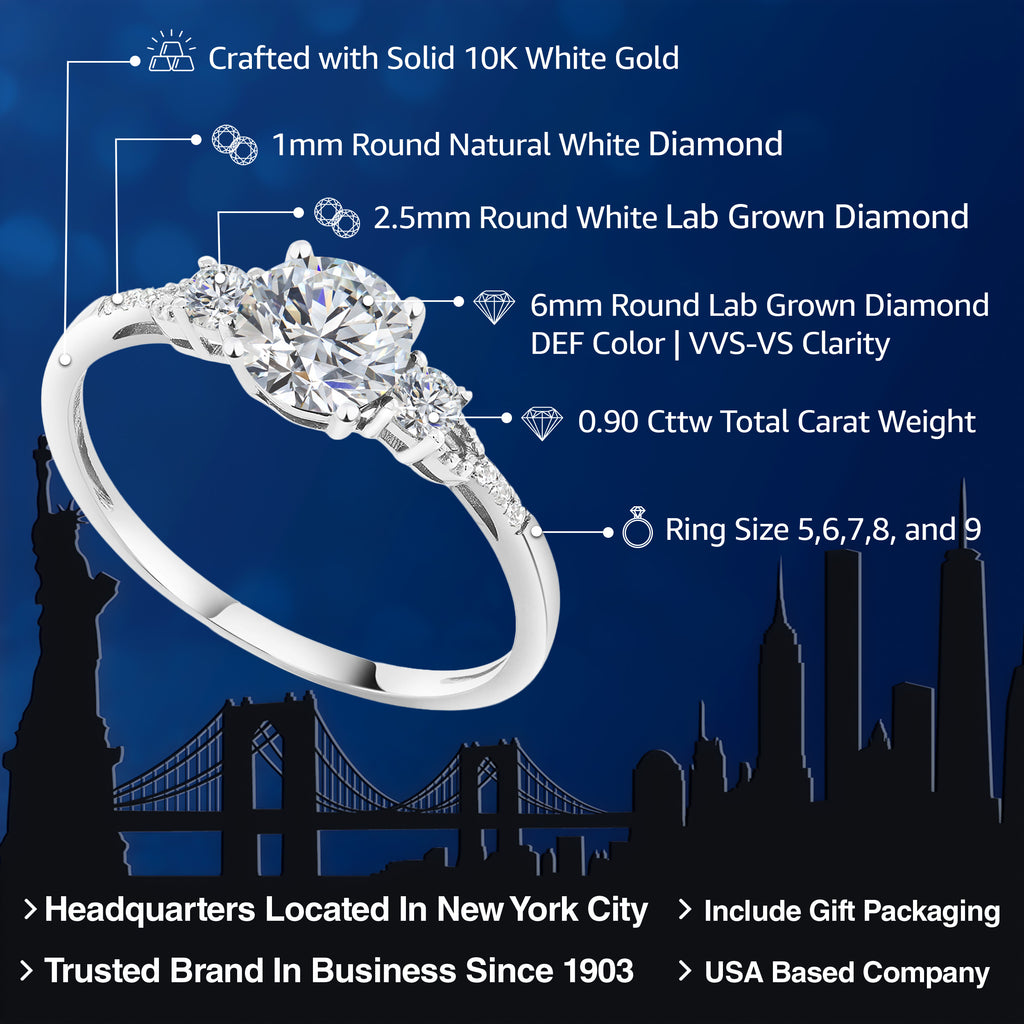 Ring in 10K White Gold