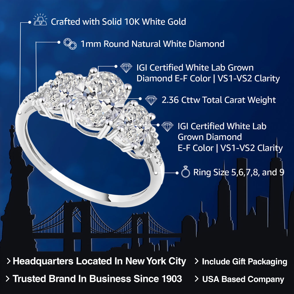 Ring in 10K White Gold