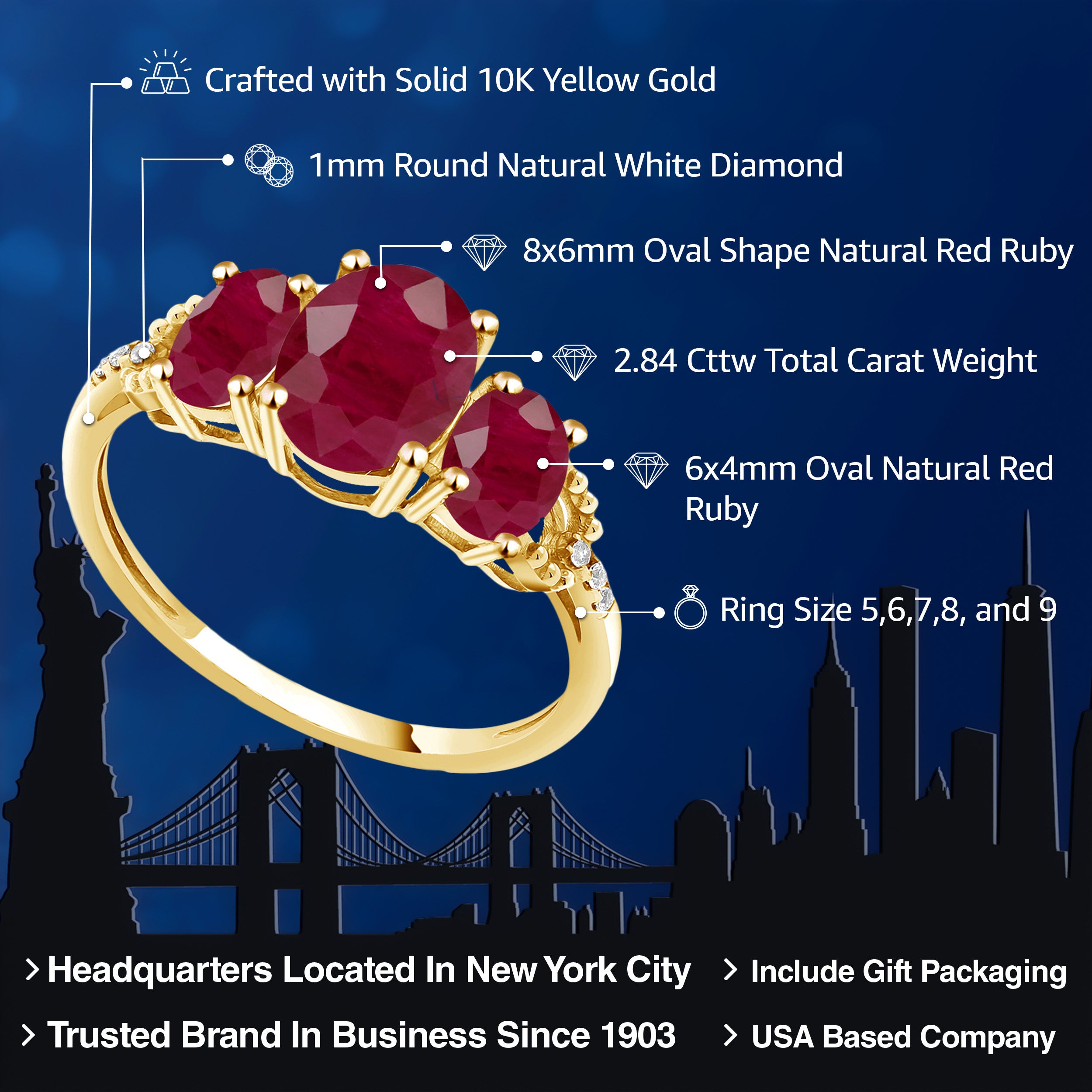 Ring in 10K Yellow Gold